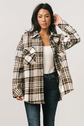 Polson Plaid Shacket | Ivory Multi
